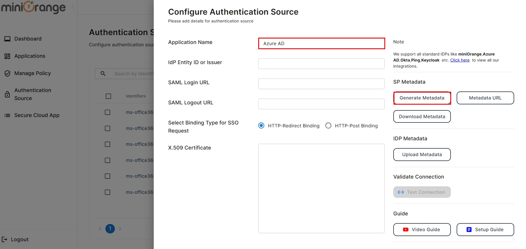 SAML Authentication with Cloud Access Security Broker (CASB) SAML