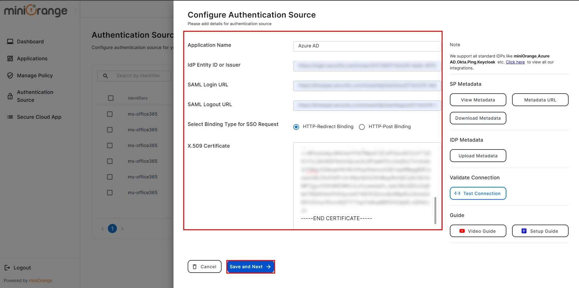 SAML Authentication with Cloud Access Security Broker (CASB)  SSO request