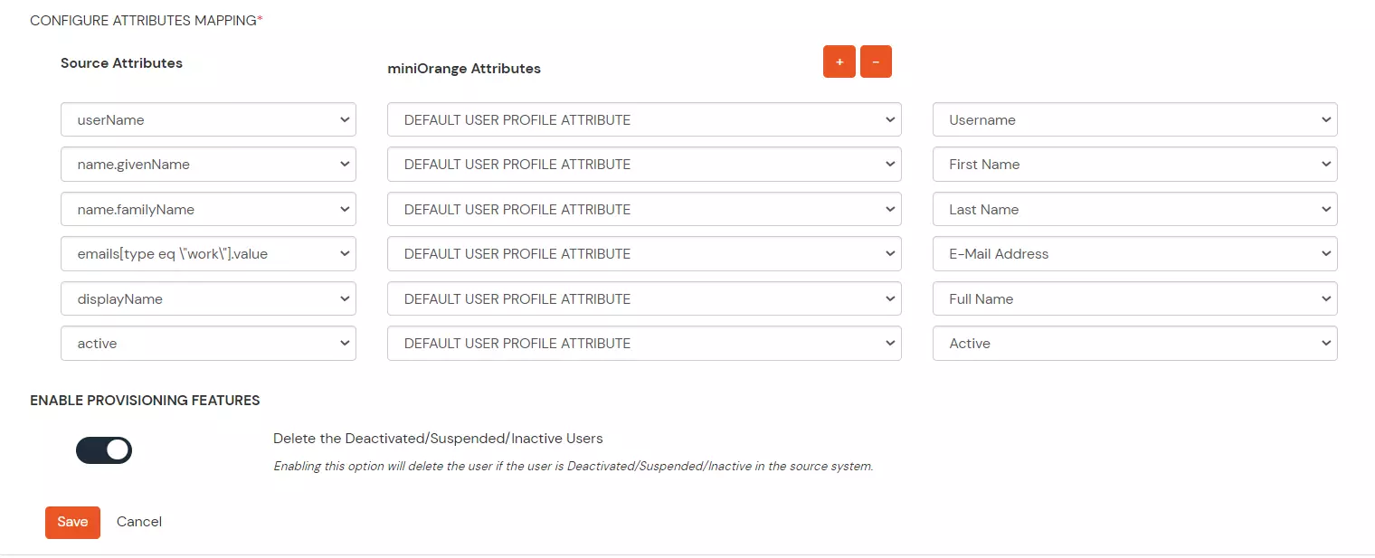 SCIM Provisioning: Configure attribute mapping