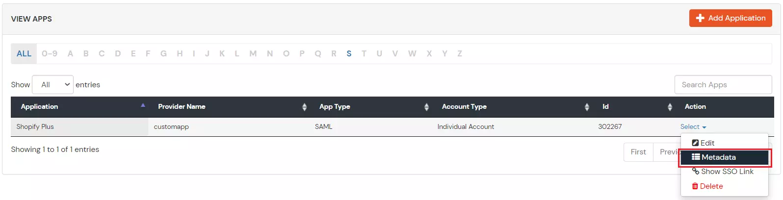 Shopify Plus two-factor authentication (2FA) : Select Metadata