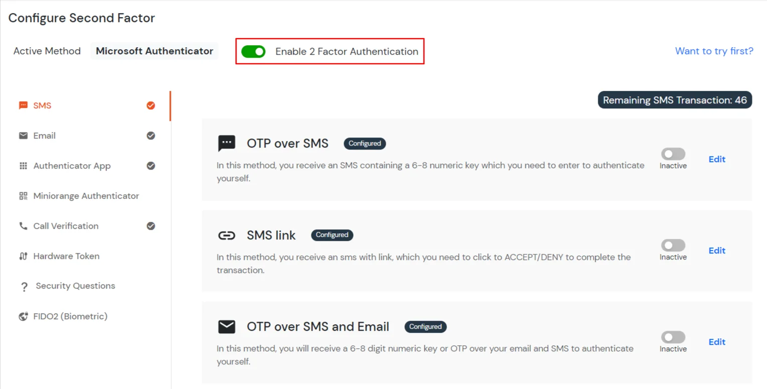 2FA Configuration Done