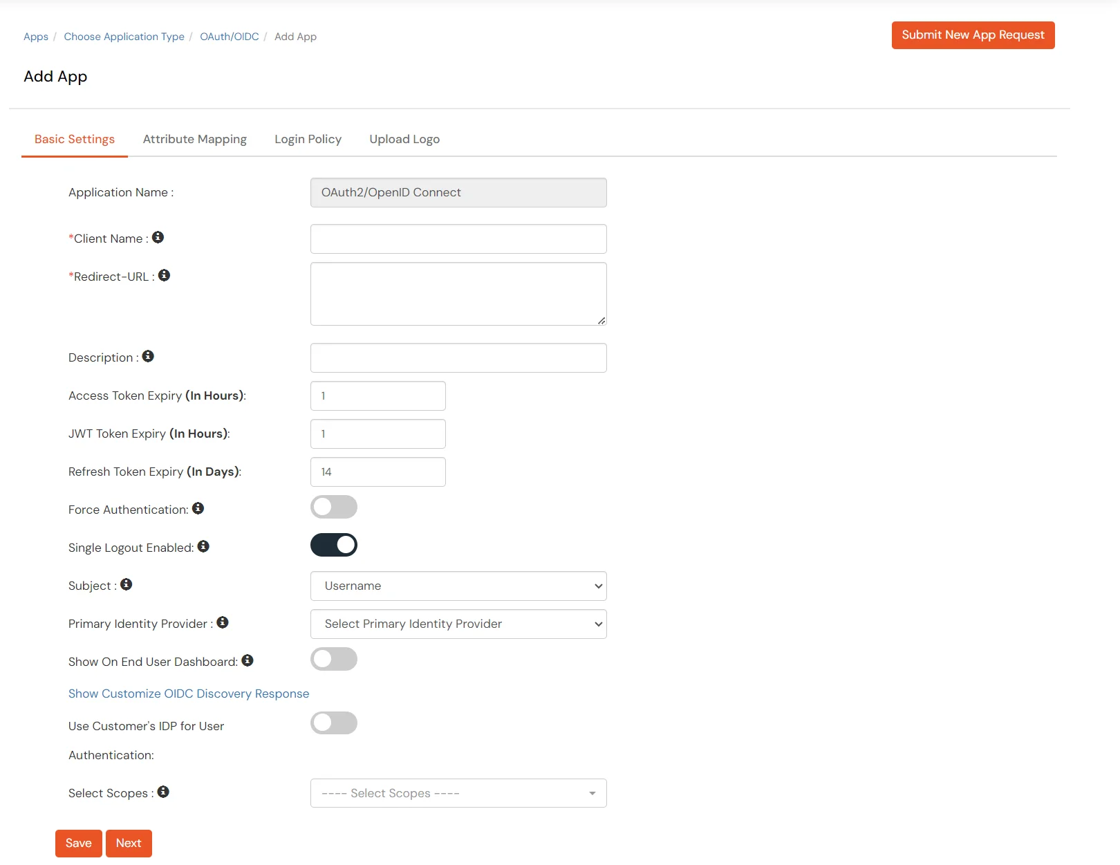 miniOrange Identity Platform Partner Portal Handbook: OAuth app details