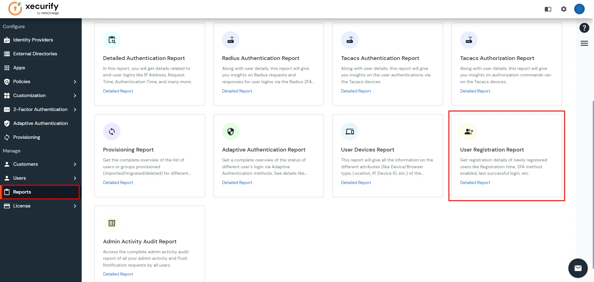 miniOrange Identity Platform Partner Portal Handbook: User registration report