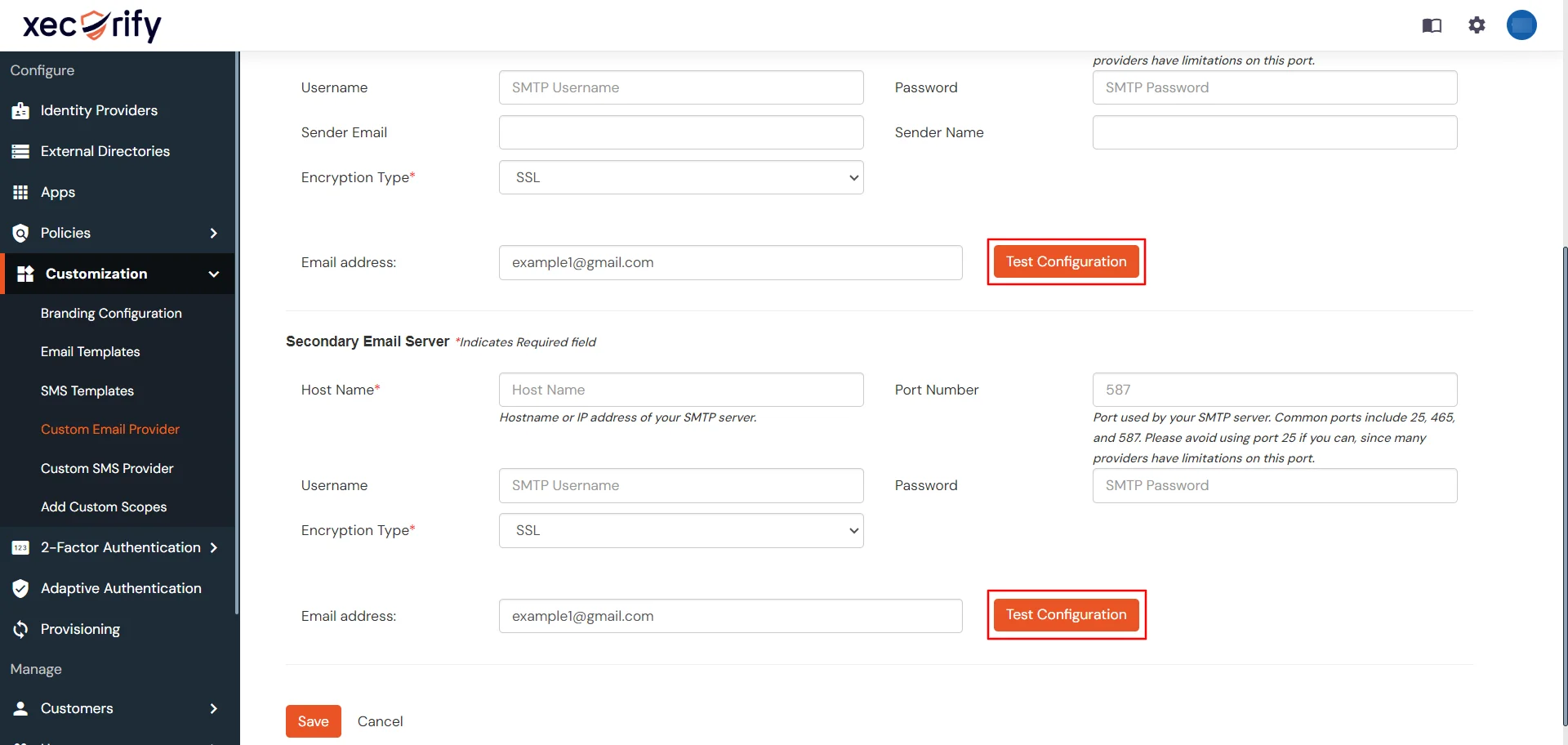 Test SMTP Server Configuration for Email Gateway