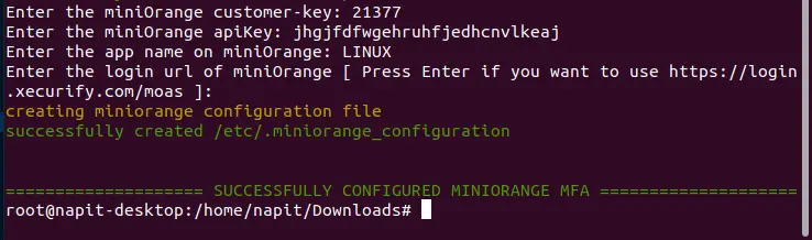 Ubuntu 2FA: Terminal Details