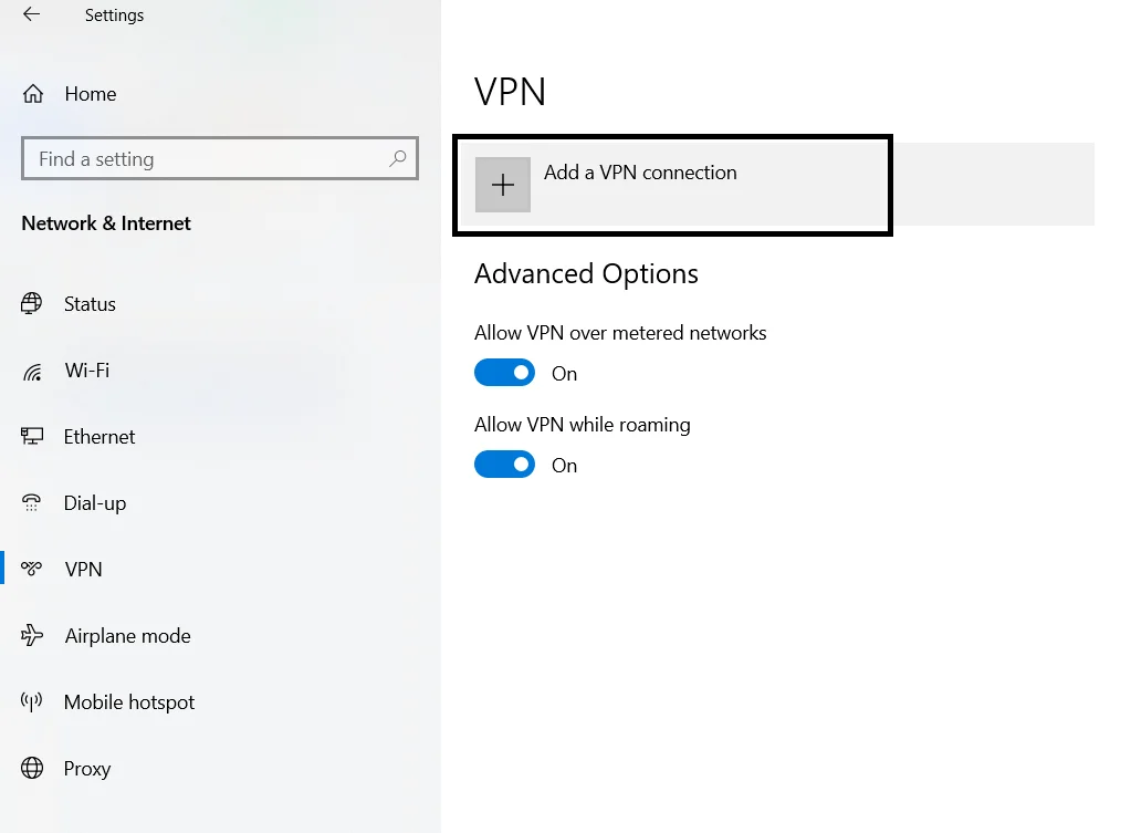 2FA Two-Factor Authentication for Windows VPN :  Add new VPN connection