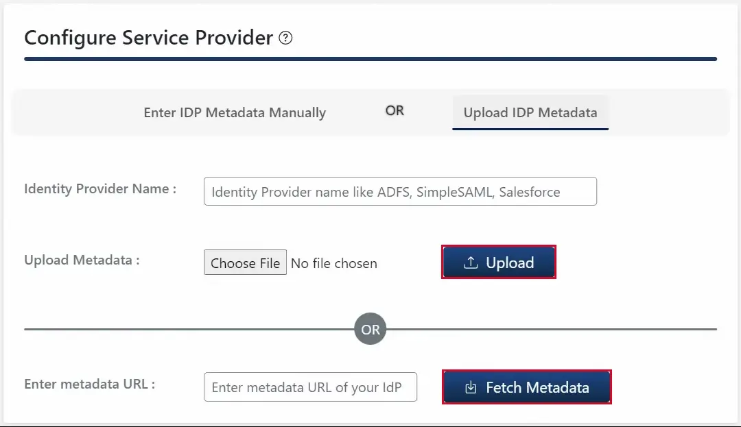 WordPress SAML Single Sign-On (SSO) Login-upload metadata