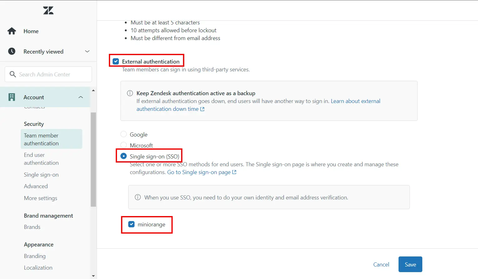 Zendesk enterprise Single Sign On (SSO) Generate certificate fingerprint